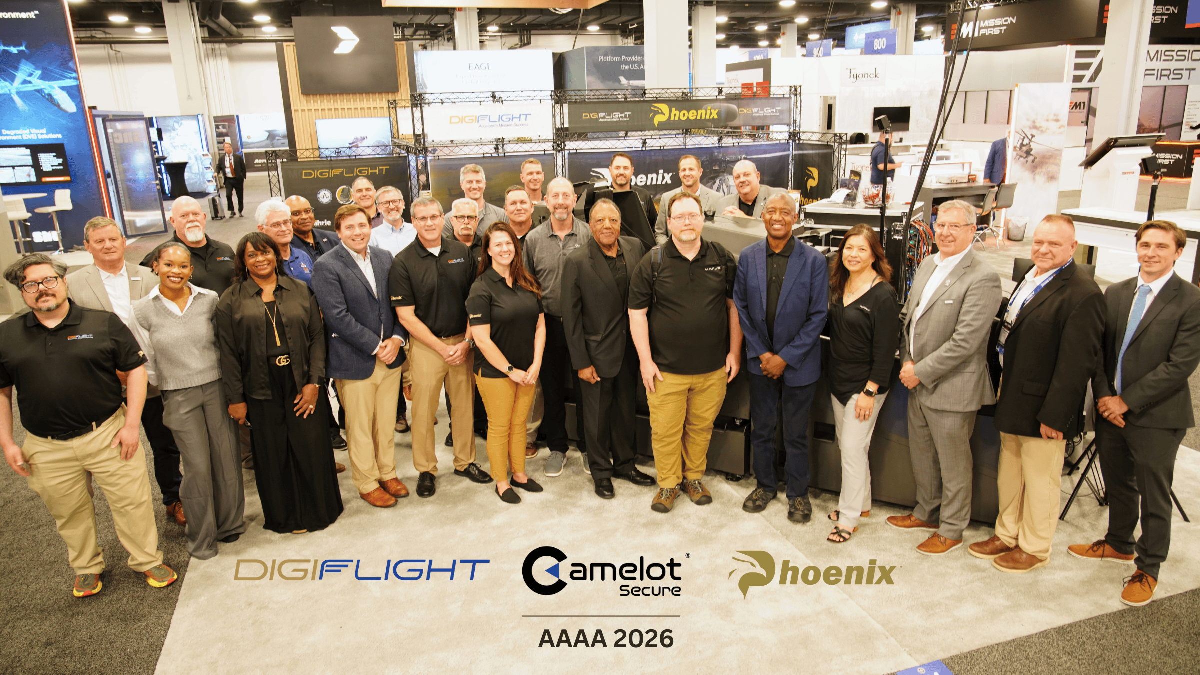 DigiFlight, Camelot Secure, and Phoenix team at AAAA 2026.